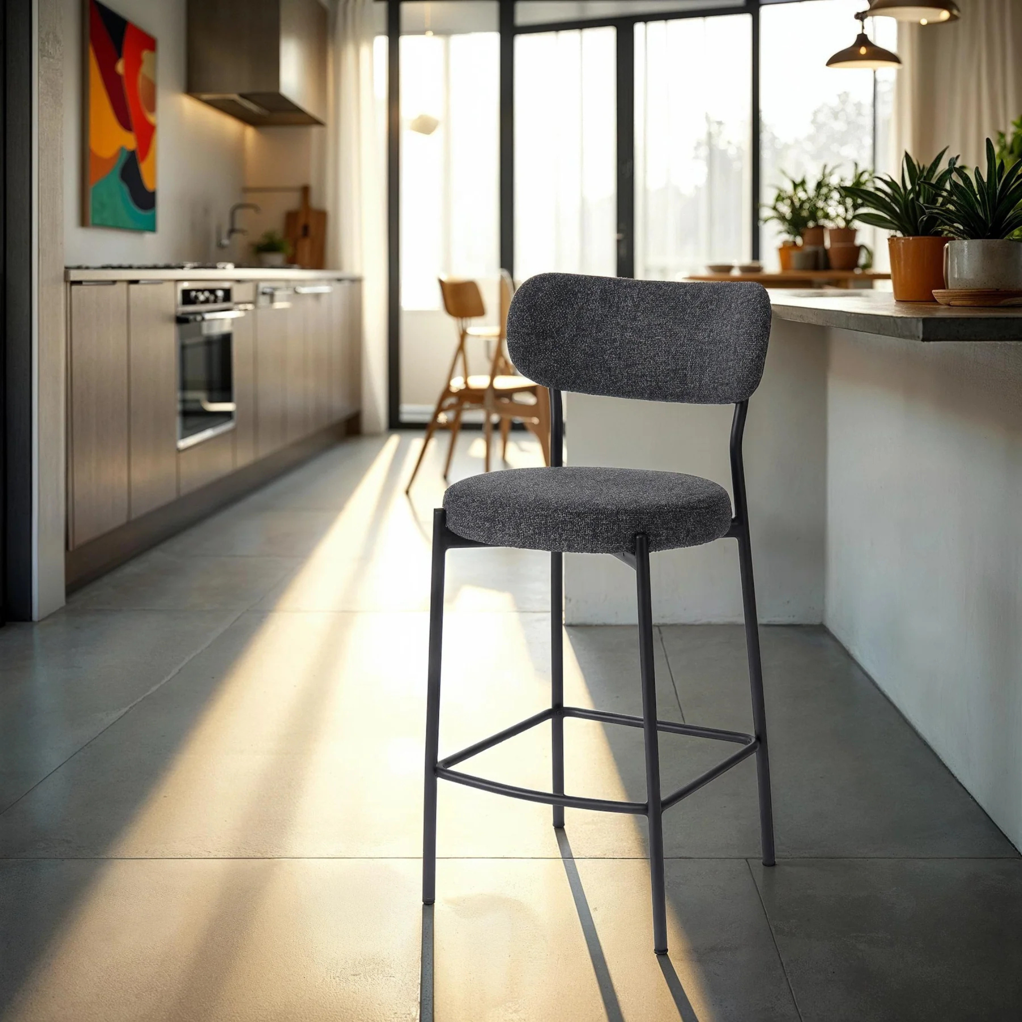 Calla Counter Stool - Charcoal