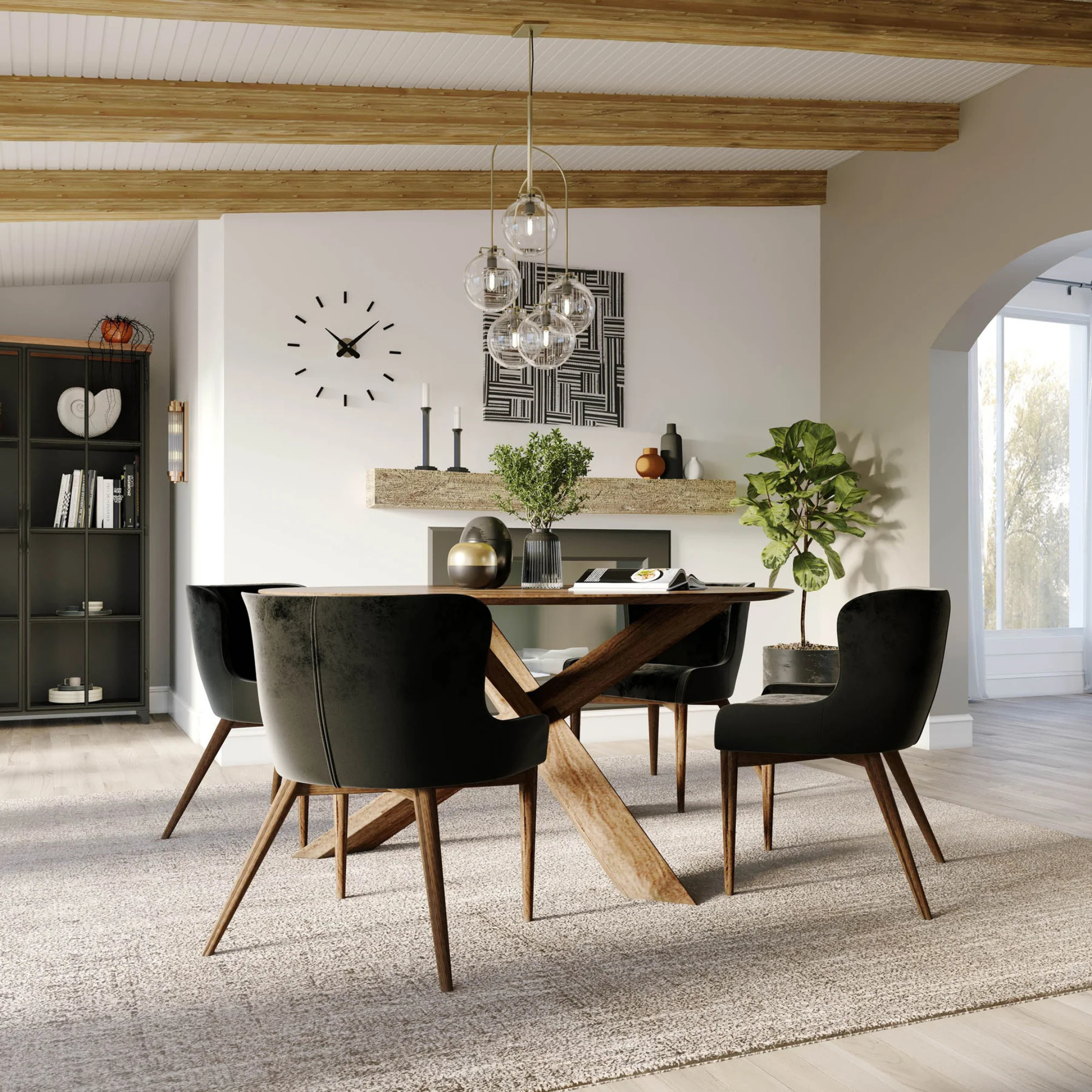 Hugo Dining Chair - Black Velvet