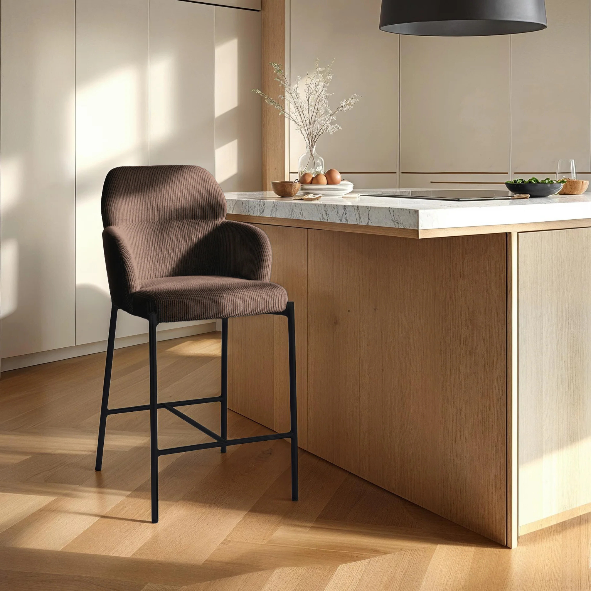 Sintra Counter Stool - Corduroy Brown