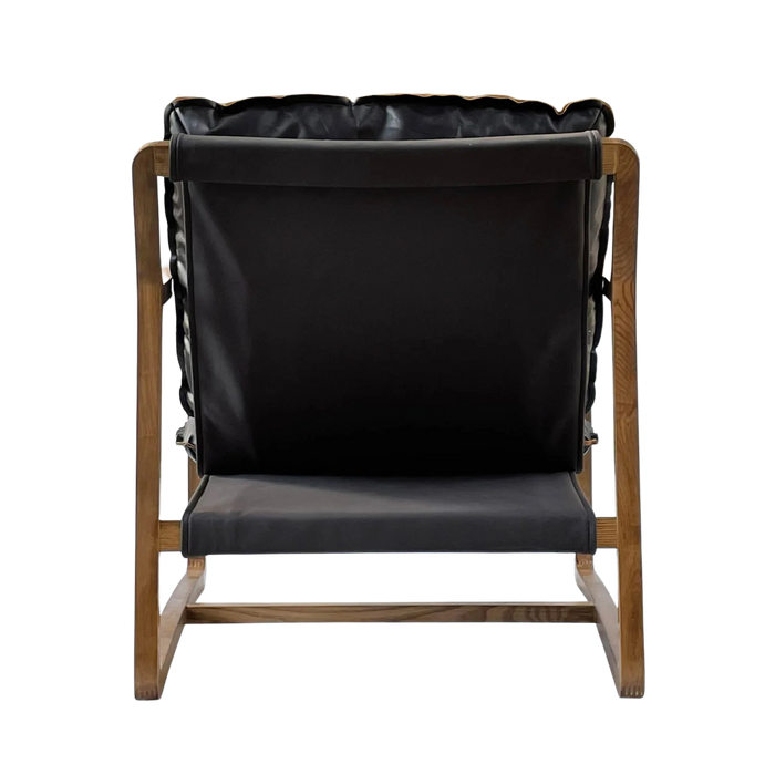 Oskar Club Chair - Black Leather | Hoft Home