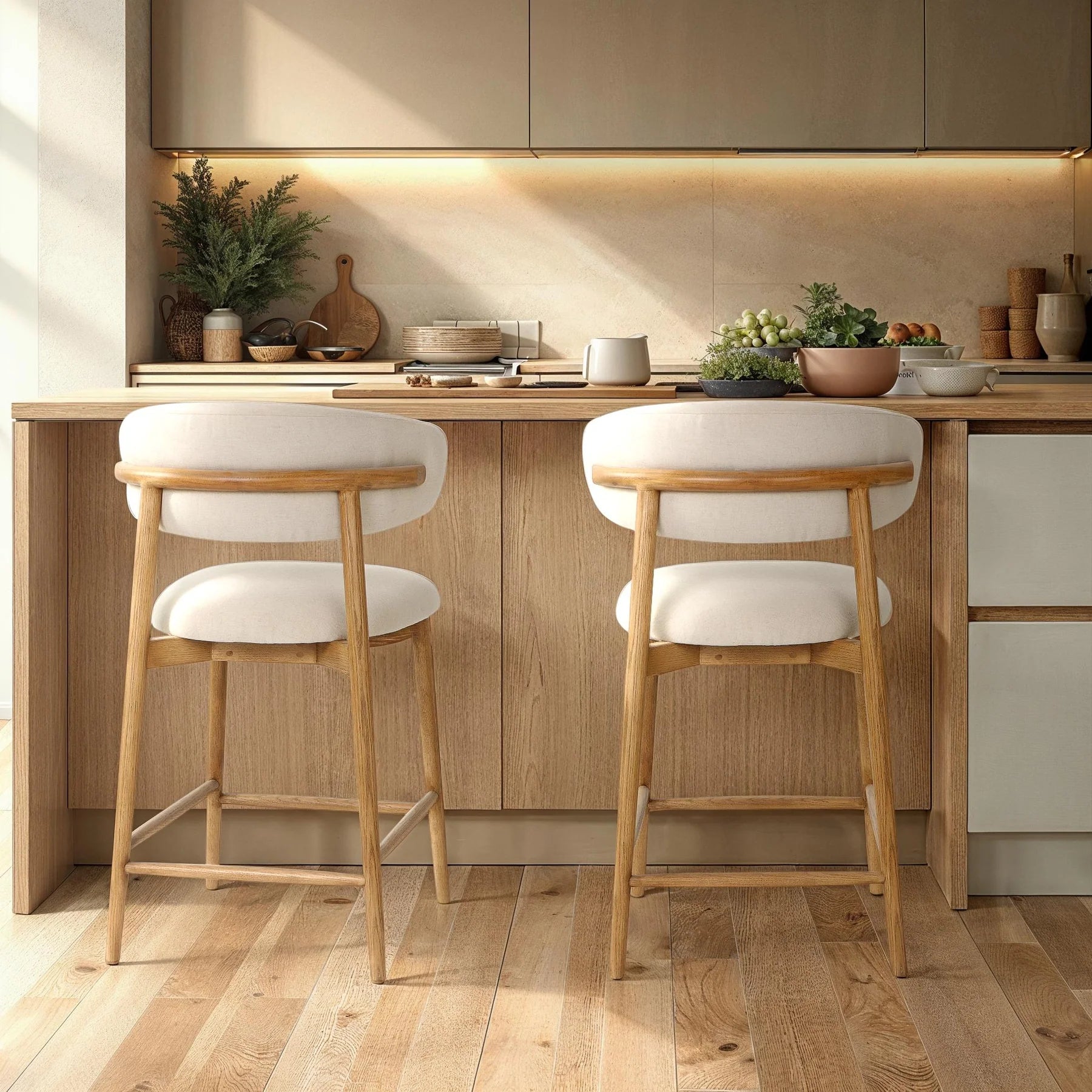 Liam Counter Stool - Beige
