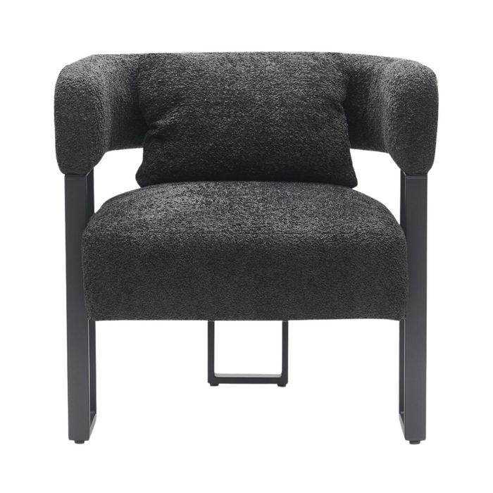 Scarlet Accent Chair - Charcoal Boucle and Black | Hoft Home