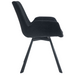 Signy Swivel Dining Chair - Black Chenille and Black Legs | Hoft Home