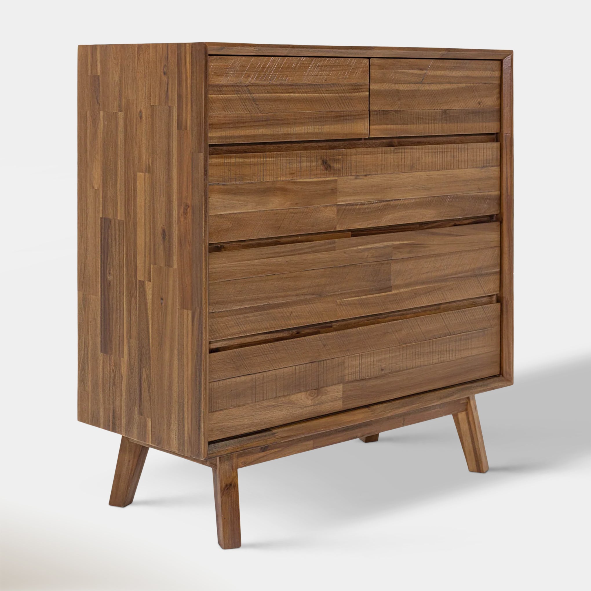 Soleil 5 Drawer Chest - Light Walnut