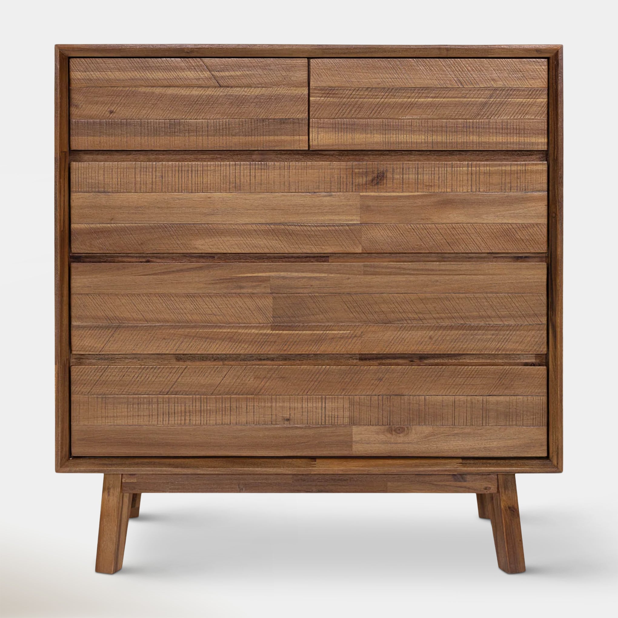 Soleil 5 Drawer Chest - Light Walnut