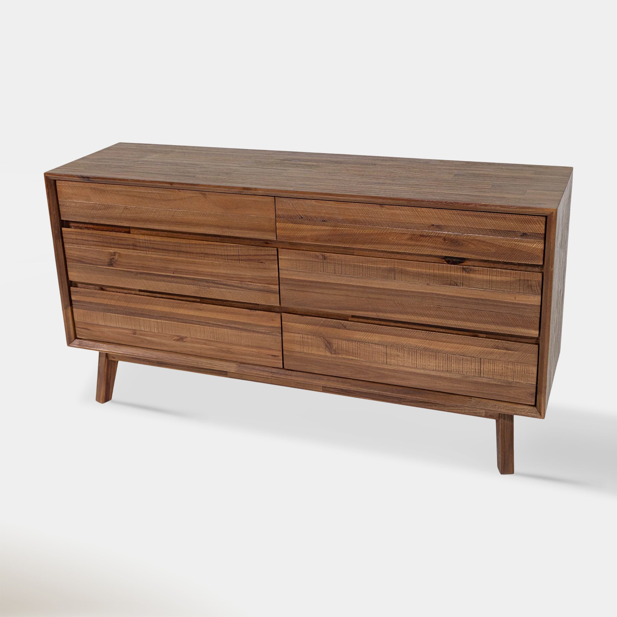 Soleil 6 Drawer Dresser - Light Walnut