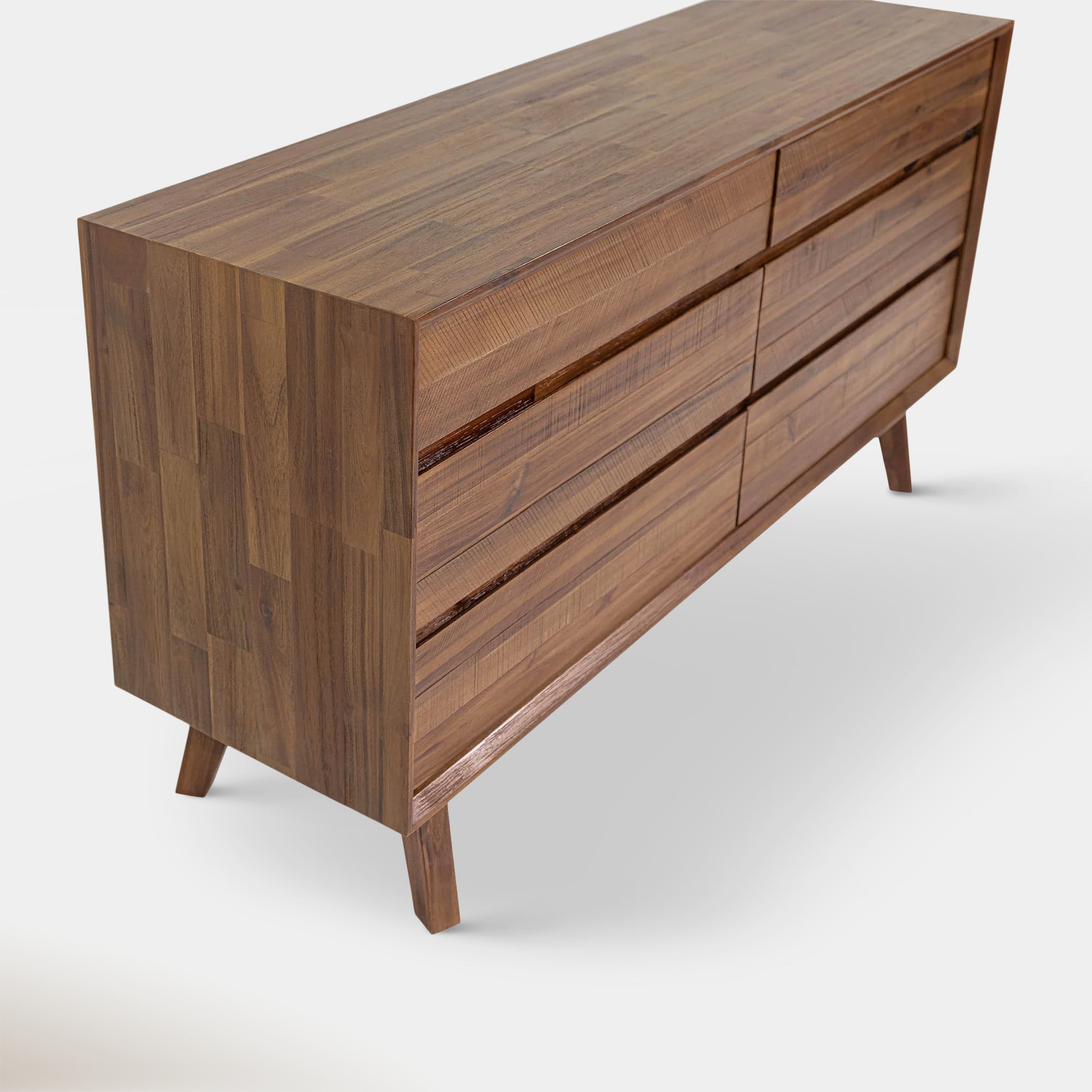 Soleil 6 Drawer Dresser - Light Walnut