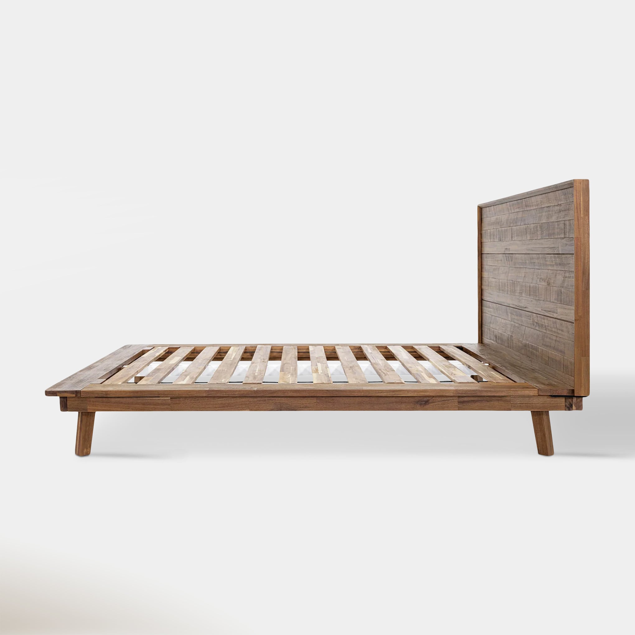 Soleil Queen Bed - Light Walnut