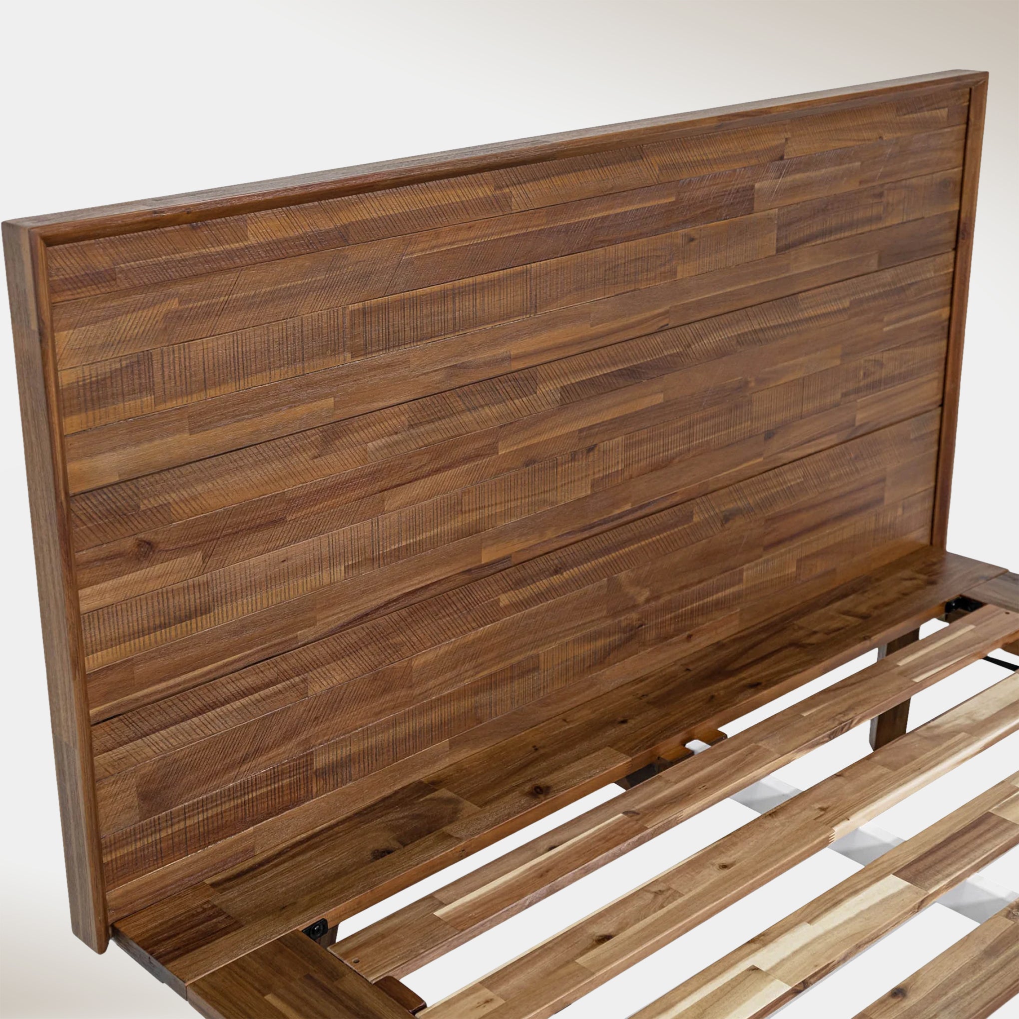 Soleil Queen Bed - Light Walnut