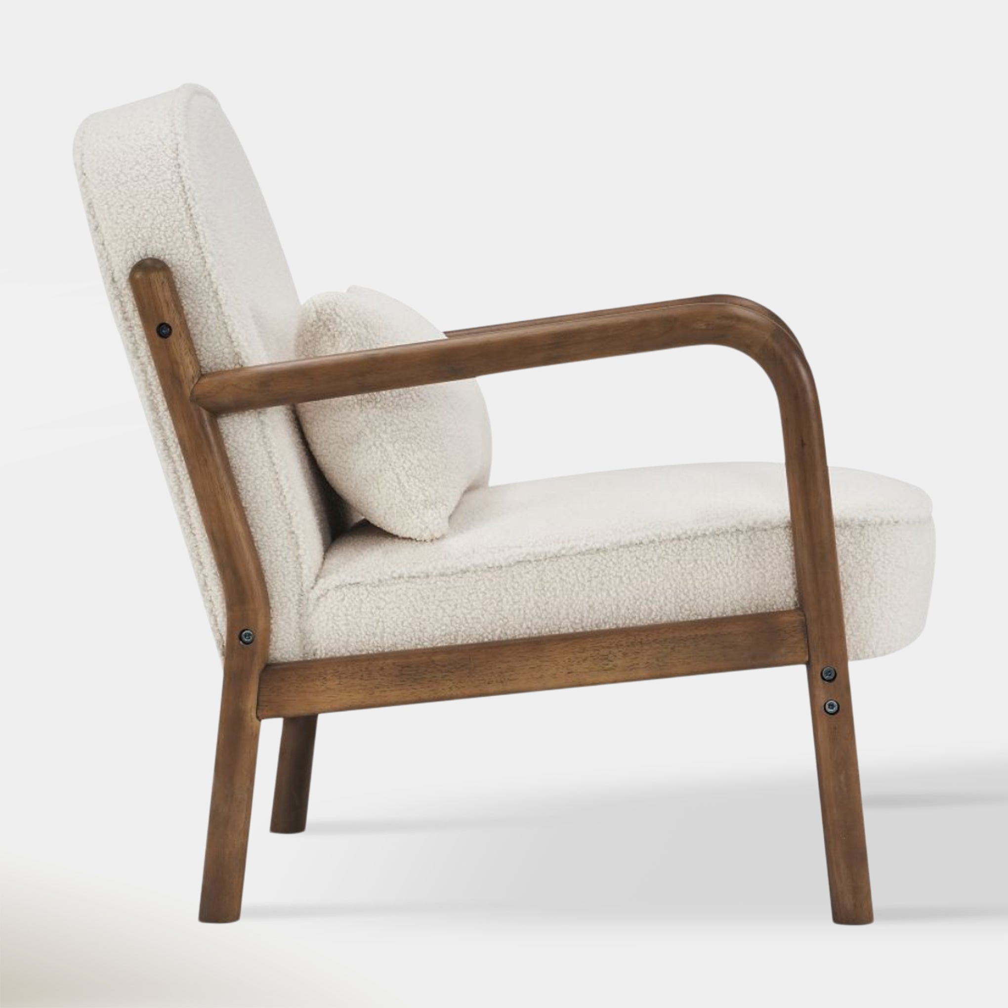Theron Accent Chair - White Boucle | Hoft Home