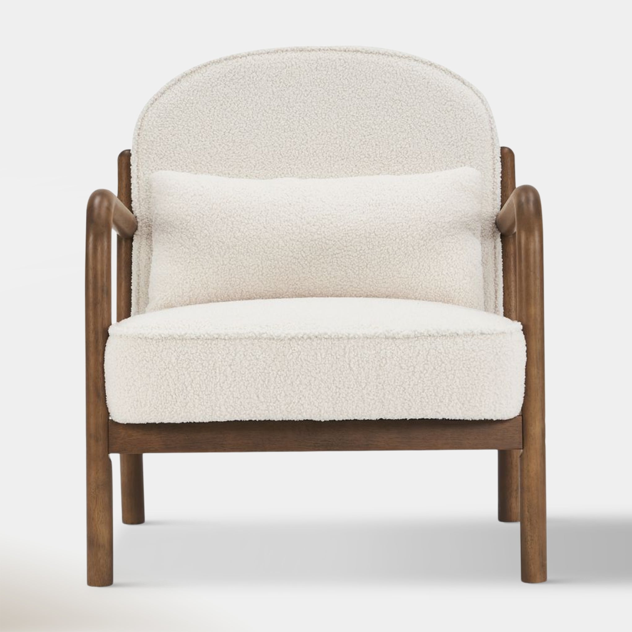 Theron Accent Chair - White Boucle | Hoft Home