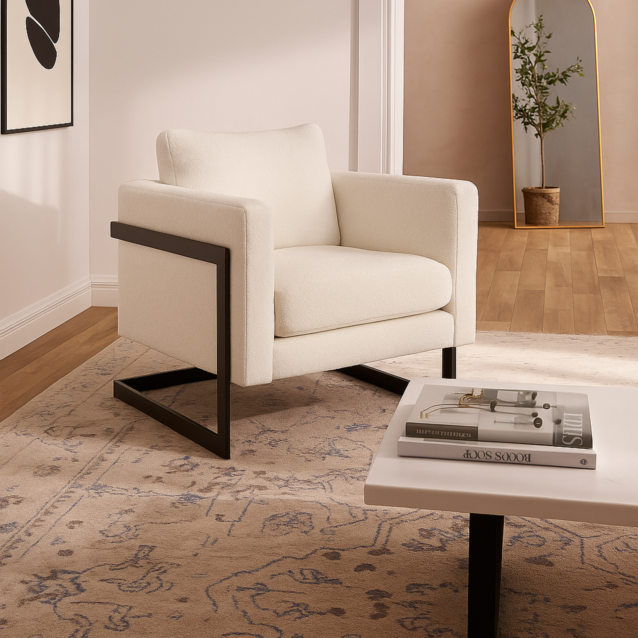 Mav Lounge Chair - Cream