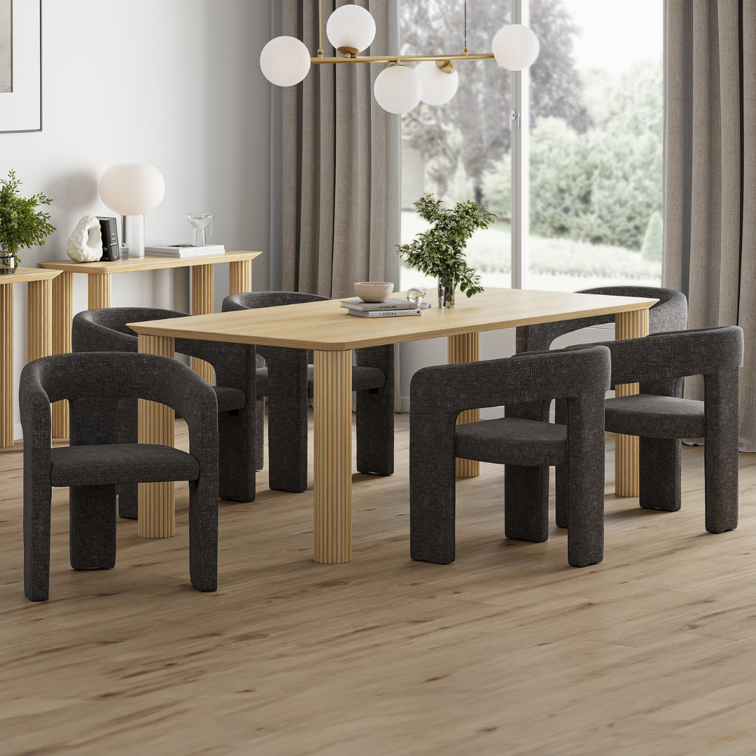Camille Large Rectangular Dining Table - Oak