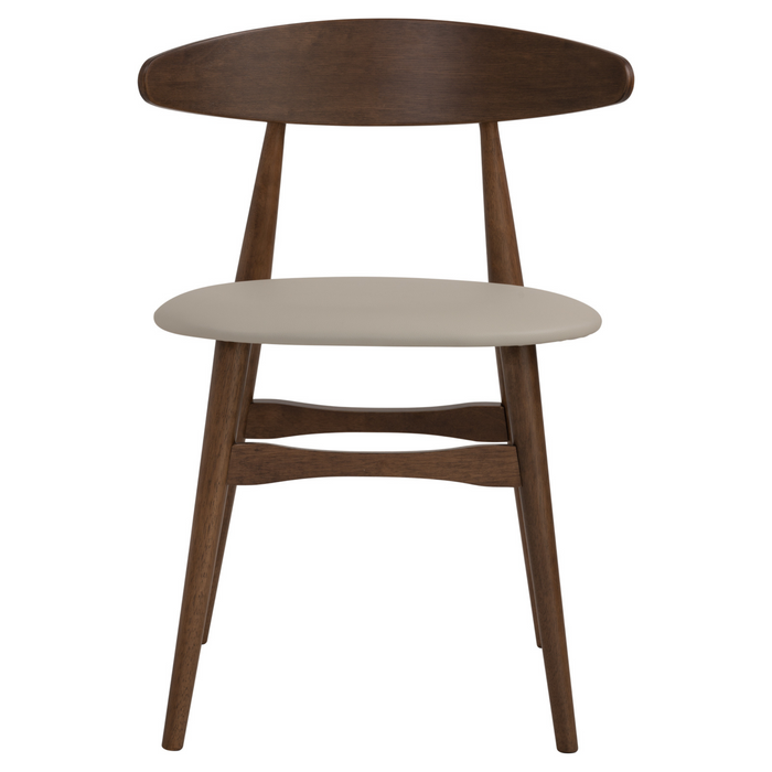 Telyn Chair - Walnut & Cream | Hoft Home