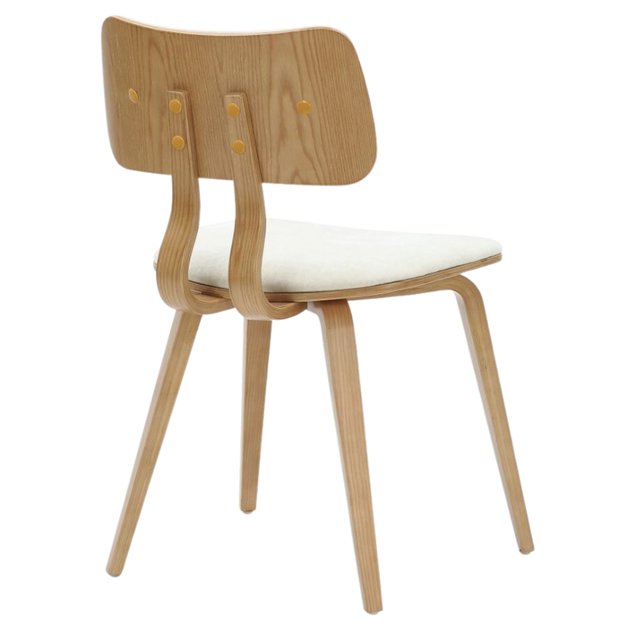 Zaki Dining Chair - Beige and Natural