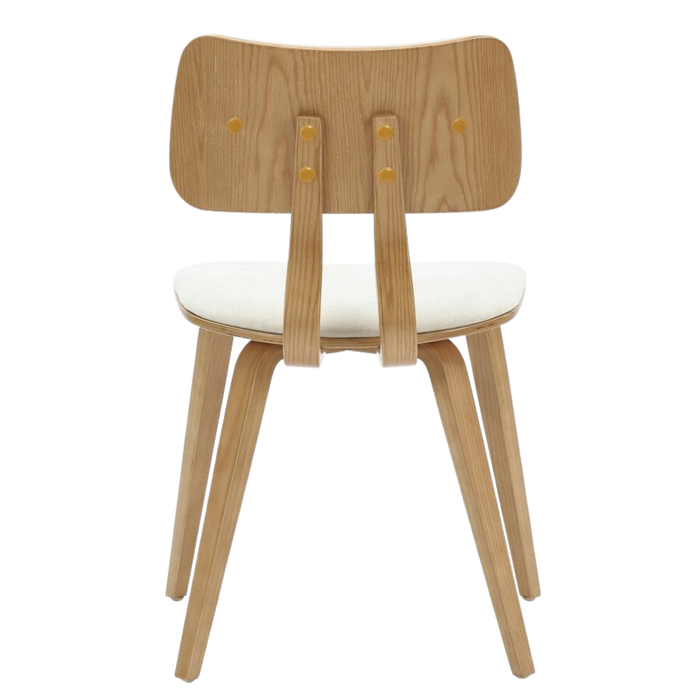 Zaki Dining Chair - Beige and Natural