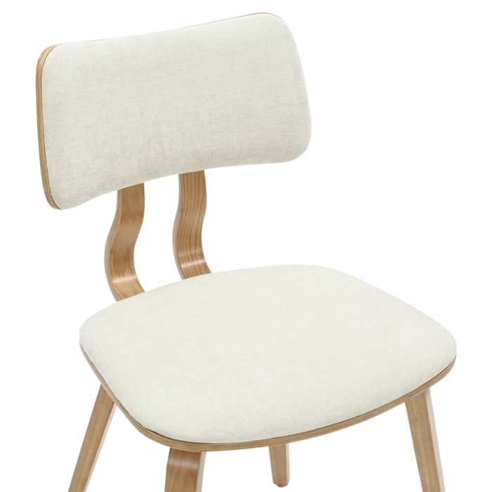 Zaki Dining Chair - Beige and Natural