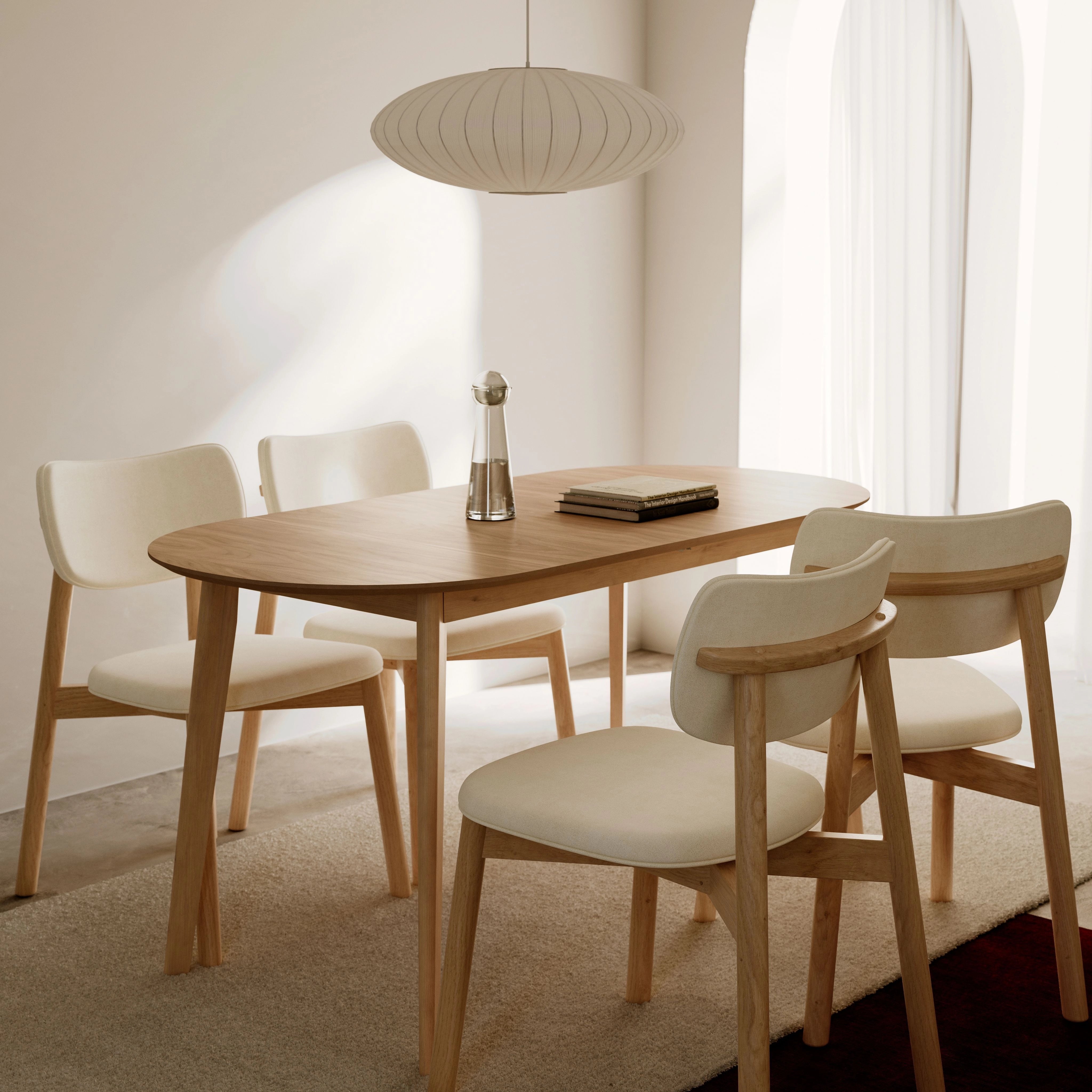 Maia Dining Chair - Beige & Oak