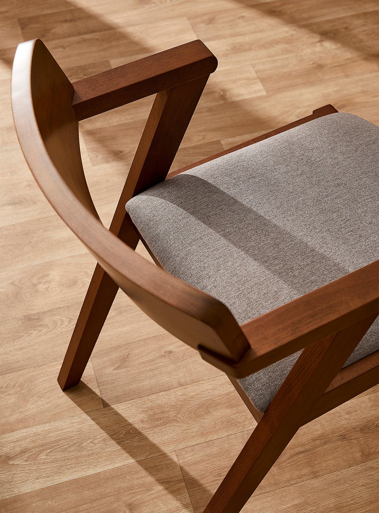 Zola Dining Chair - Walnut & Light Grey | Hoft Home
