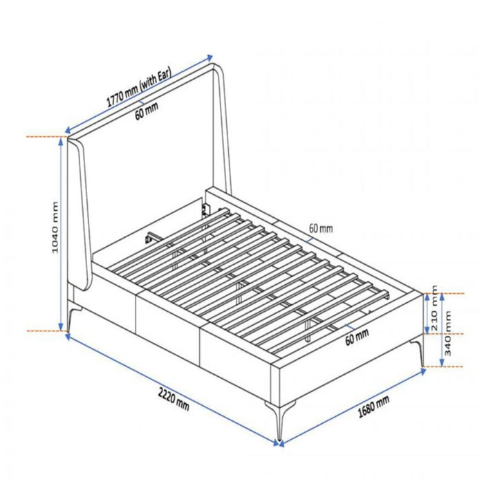 Olyvia Queen Bed - Grey - Ifortifi Canada