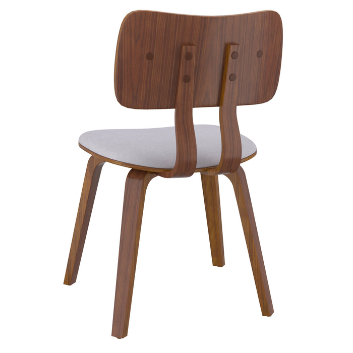 Zaki Dining Chair - Grey & Walnut - Hoft Home