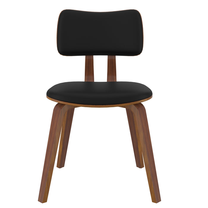 Zaki Dining Chair - Black & Walnut - Hoft Home