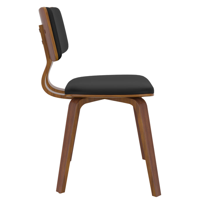 Zaki Dining Chair - Black & Walnut - Hoft Home