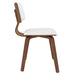 Zaki Dining Chair - White & Walnut - Hoft Home
