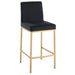 Dray Counter Stool - Black Velvet & Gold | Hoft Home