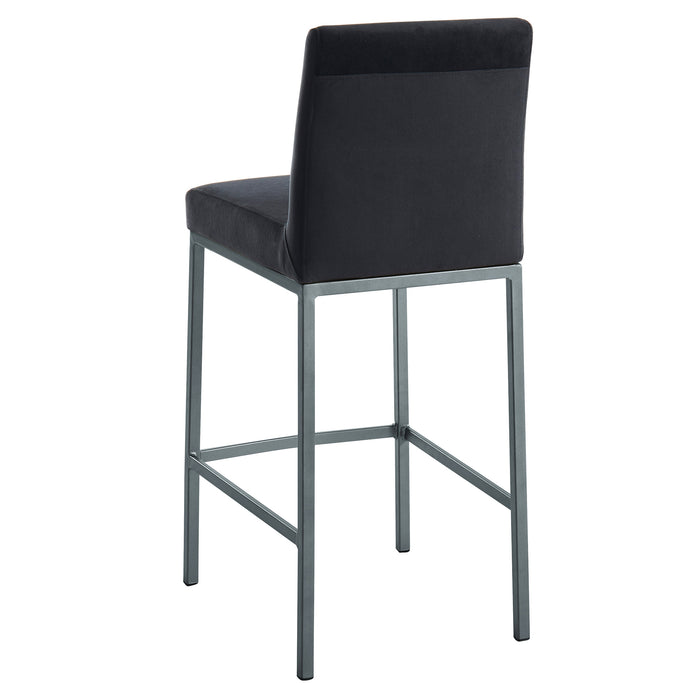 Dray Counter Stool - Black Velvet | Hoft Home