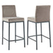 Dray Counter Stool - Grey Velvet & Grey | Hoft Home