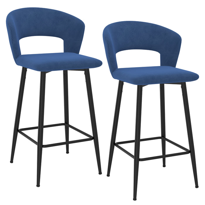 Colibri Counter Stool - Blue Velvet - Ifortifi Canada