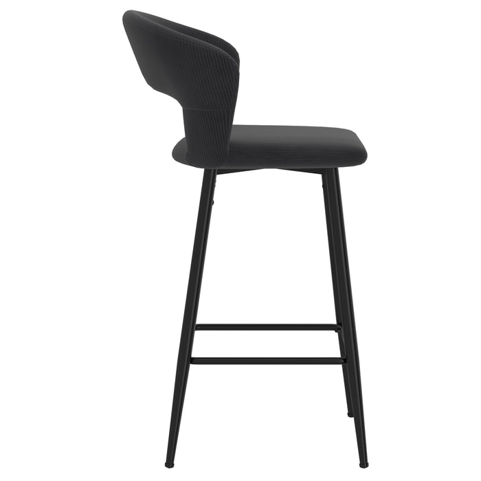 Colibri Counter Stool - Charcoal Velvet | Hoft Home