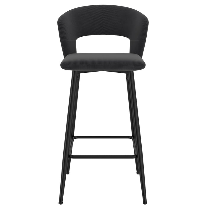 Colibri Counter Stool - Charcoal Velvet | Hoft Home