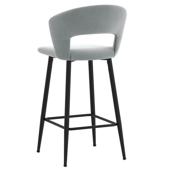 Colibri Counter Stool - Light Grey Velvet | Hoft Home