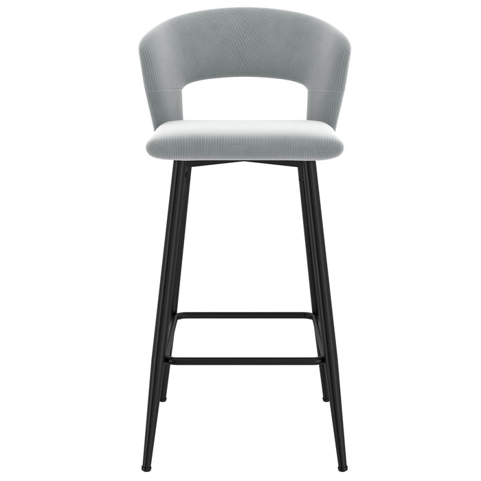 Colibri Counter Stool - Light Grey Velvet | Hoft Home