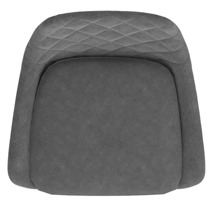 Kenzy Counter Stool - Grey Velvet | Hoft Home