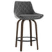 Kenzy Counter Stool - Grey Velvet | Hoft Home