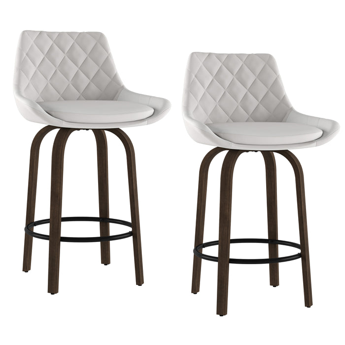 Kenzy Counter Stool - White | Hoft Home