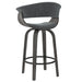 Jerreau Counter Stool - Grey Velvet | Hoft Home