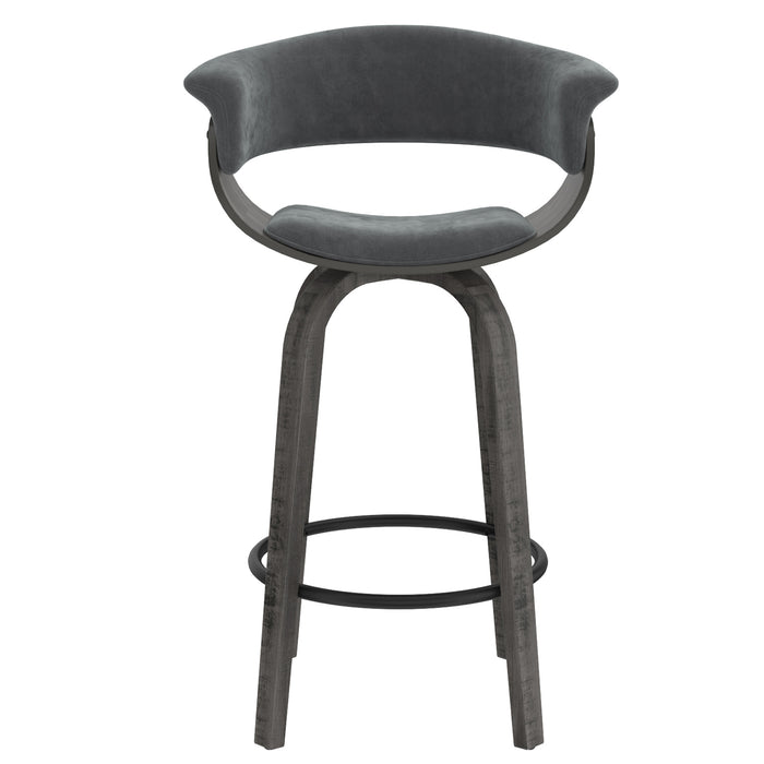 Jerreau Counter Stool - Grey Velvet | Hoft Home