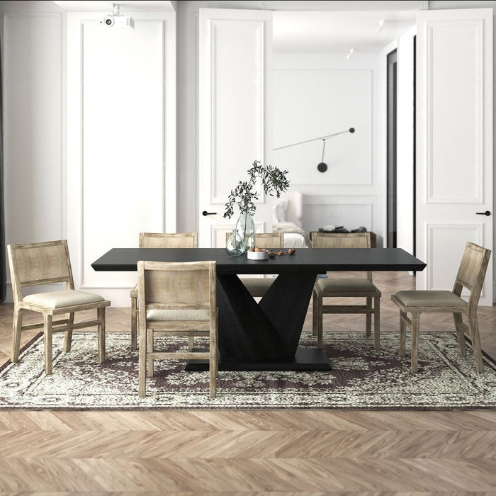 Heston Extendable Dining Table - Black - Ifortifi Canada