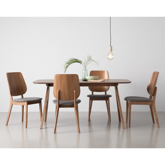 Kai Chair - Grey & Walnut | Hoft Home