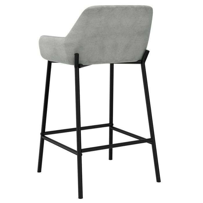 Sede Counter Stool - Grey Velvet | Hoft Home