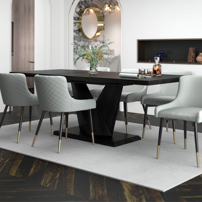 Heston Extendable Dining Table - Black - Ifortifi Canada