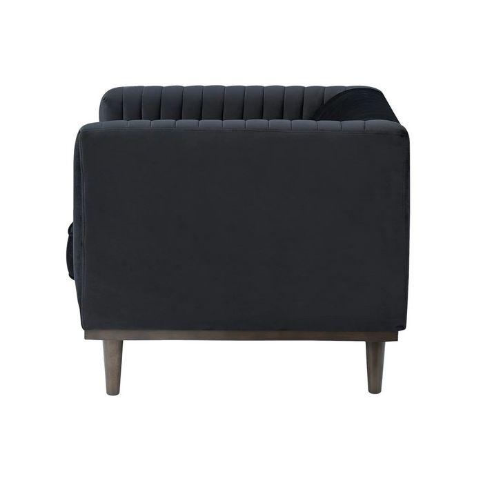 Magnus Lounge Chair - Black Velvet - Hoft Home