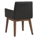 Chanel Armchair - Charcoal Grey & Walnut - Hoft Home