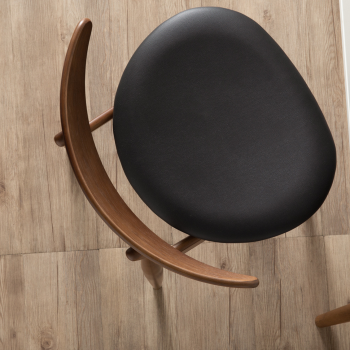 Tricia Dining Chair - Walnut & Black | Hoft Home