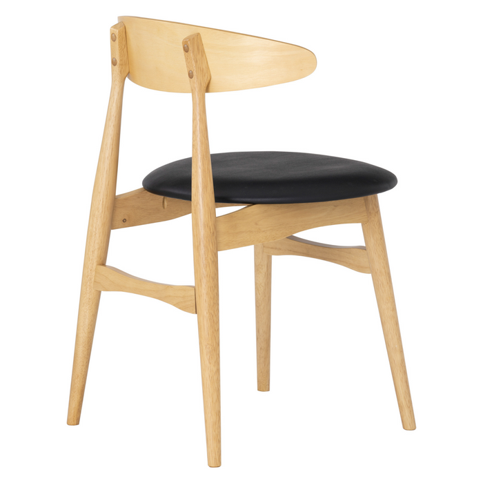 Telyn Chair - Natural & Black | Hoft Home