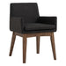 Chanel Armchair - Charcoal Grey & Walnut | Hoft Home